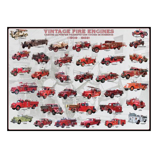 Eurographics Puzzle Vintage Fire Cars 1000 pièces
