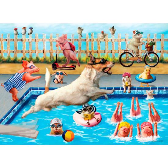 Puzzle Eurographics Journée Folle à la piscine XXL 500 Pcs