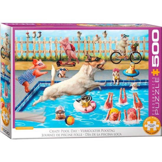 Puzzle Eurographics Journée Folle à la piscine XXL 500 Pcs