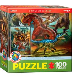 Eurographics Dinosaures carnivores Puzzle 100 pièces
