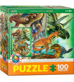 Eurographics Puzzle Dinosaures herbivores 100 pièces