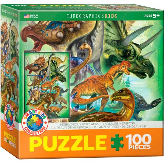 Eurographics Puzzle Dinosaures herbivores 100 pièces