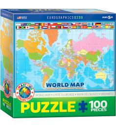 Eurographics Puzzle La carte du monde 100 pièces