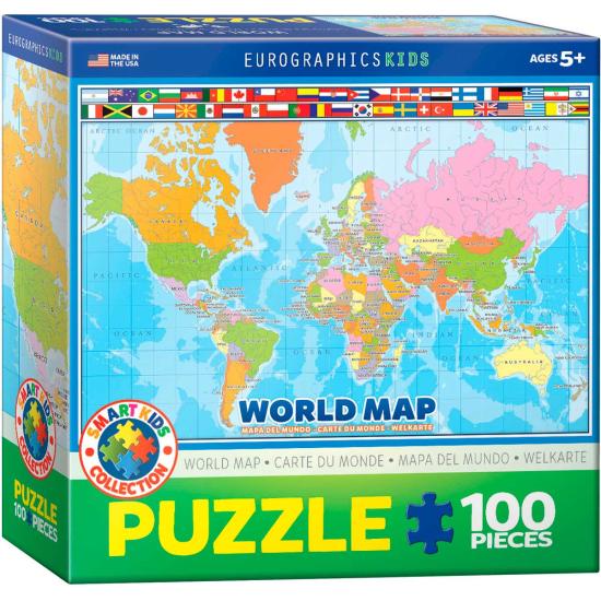 Eurographics Puzzle La carte du monde 100 pièces Eurographics Puzzle La carte du monde 100 pièces