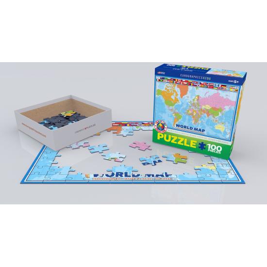 Eurographics Puzzle La carte du monde 100 pièces Eurographics Puzzle La carte du monde 100 pièces
