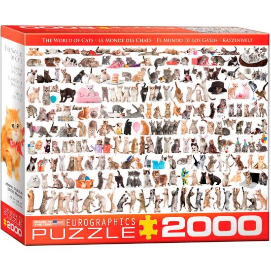 Eurographics Puzzle Le Monde des Chats 2000 pièces