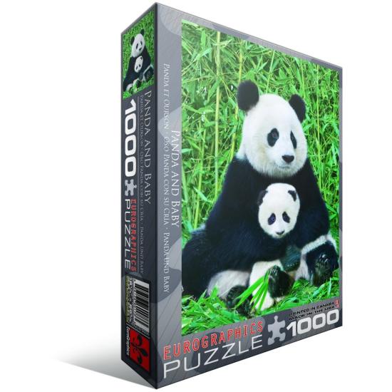 Puzzle 1000 pièces de la famille Panda d'Eurographics