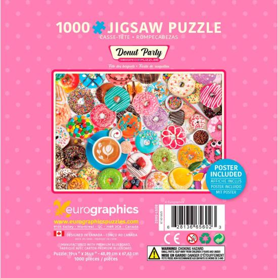 Eurographics Donut Party Puzzle, boîte de 1000 pièces