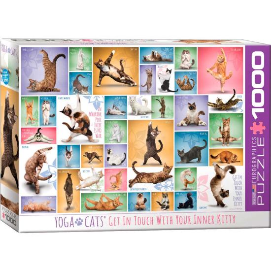 Eurographics Yoga Chats Puzzle 1000 pièces