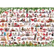 Puzzle 1000 pièces Chats de Noël Eurographics