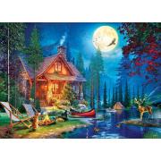 Puzzle Eurographics Chalet du lac Moon 1000 pièces