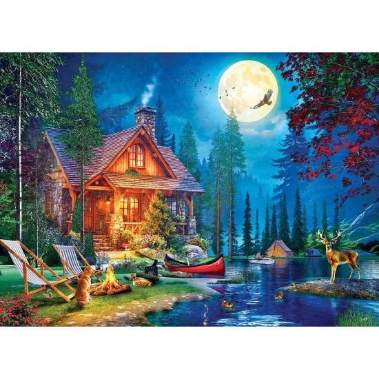 Puzzle Eurographics Chalet du lac Moon 1000 pièces
