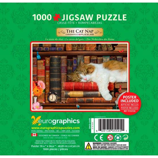 Eurographics Puzzle La Siesta del Gato, Boîte de 1000 Pzs