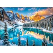 Puzzle Eurographics Le Lac Moraine En Hiver 1000 pièces