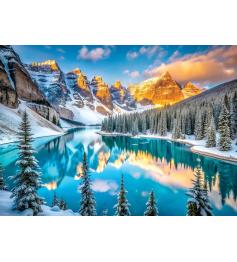 Puzzle Eurographics Le Lac Moraine En Hiver 1000 pièces