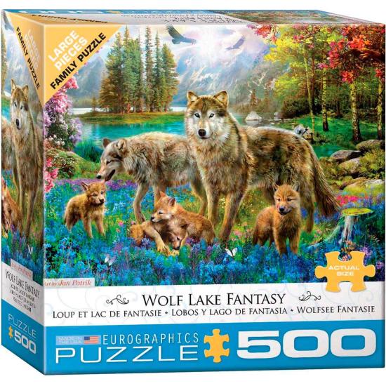 Eurographics Loups et Fantasy Lake Puzzle 500 pièces