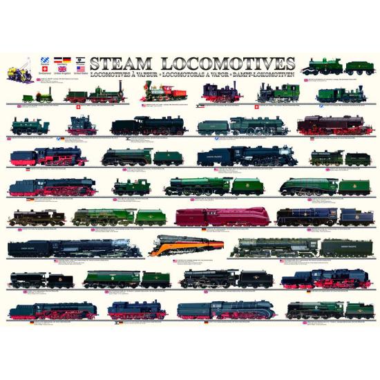 Eurographics Puzzle Locomotives à vapeur 1000 pièces Eurographics Puzzle Locomotives à vapeur 1000 pièces