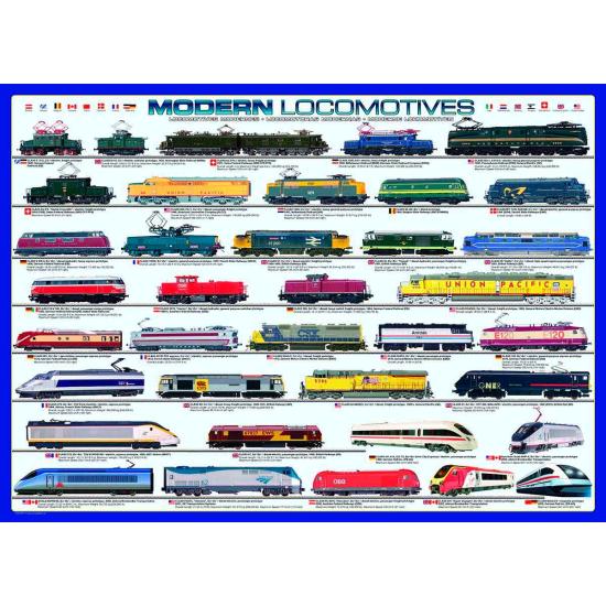 Eurographics Puzzle Locomotives modernes 1000 pièces