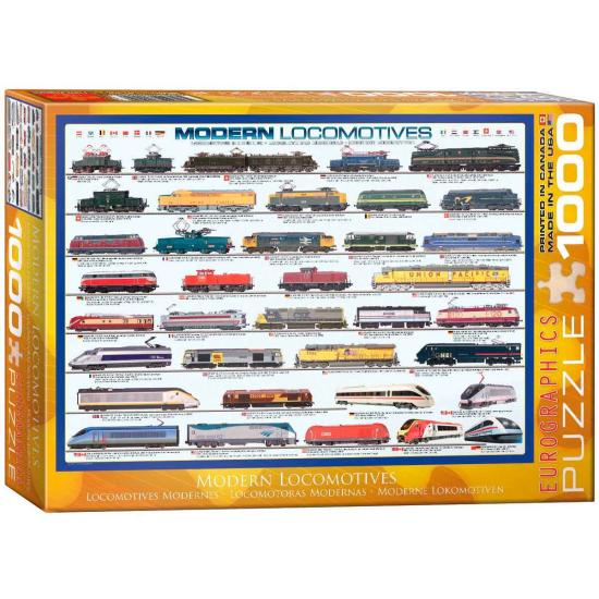 Eurographics Puzzle Locomotives modernes 1000 pièces