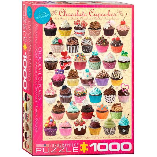 Eurographics Puzzle Cupcakes au Chocolat 1000 Pièces