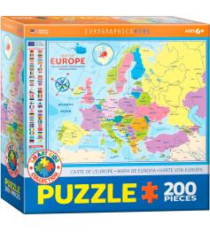 Eurographics Puzzle Carte de l'Europe 200 pièces