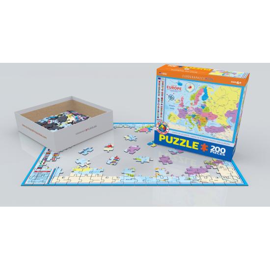 Eurographics Puzzle Carte de l'Europe 200 pièces