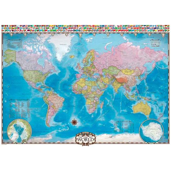 Puzzle carte du monde Eurographics 1000 pièces