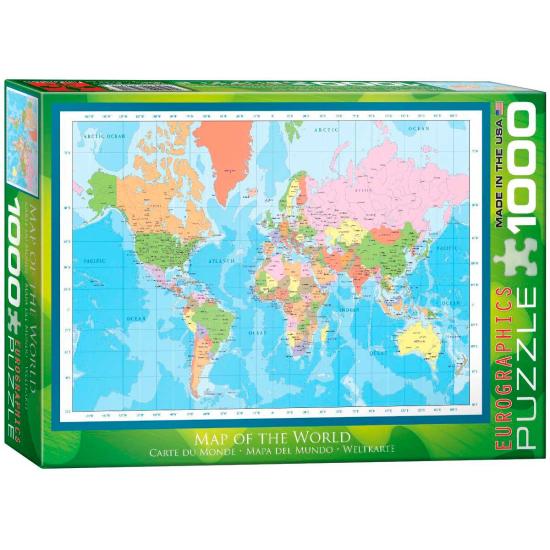 Puzzle carte du monde Eurographics 1000 pièces