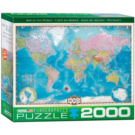 Puzzle carte du monde Eurographics 2000 pièces