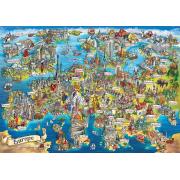 Puzzle Eurographics Carte Folle De L'Europe 2000 pièces