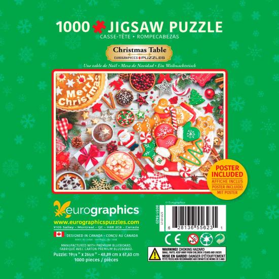 Puzzle de table de Noël Eurographics, boîte de 1000 pièces