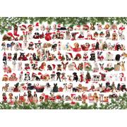 Eurographics Puzzle Chiens de Noël 1000 pièces