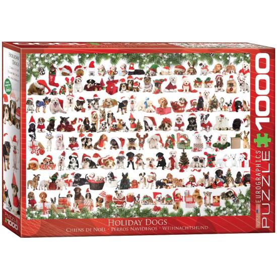 Eurographics Puzzle Chiens de Noël 1000 pièces
