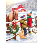 Puzzle Eurographics Poney de Noël de 1000 pièce