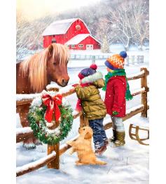 Puzzle Eurographics Poney de Noël de 1000 pièce