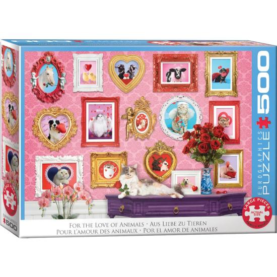 Puzzle Eurographics Pour L'Amour Des Animaux XXL 500 Pieces