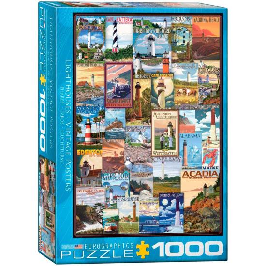 Eurographics Vintage Posters Phares Puzzle 1000 pièces