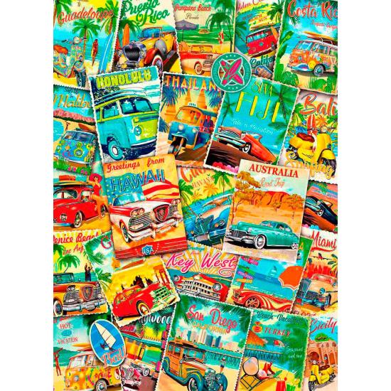 Eurographics Vintage Travel Advertisements Puzzle 1000 pièces
