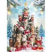 Puzzle Eurographics Sapin De Noël Pour Chat 1000 pièces