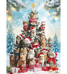 Puzzle Eurographics Sapin De Noël Pour Chat 1000 pièces