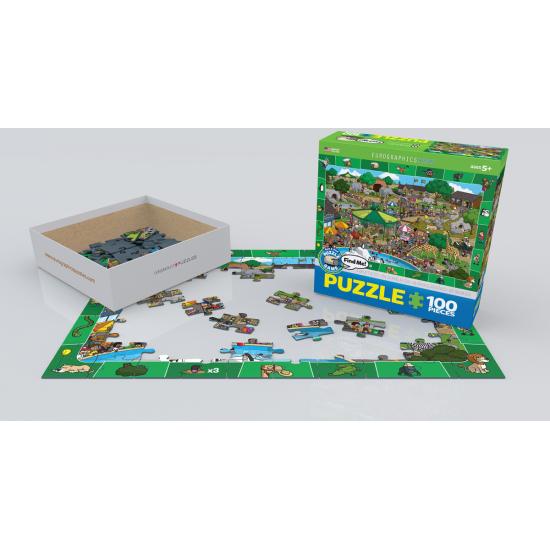 Puzzle Eurographics Une journée au zoo 100 pièces
