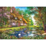 Falcon Cabin au bord du lac Puzzle 1000 pièces