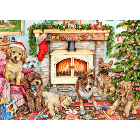 Puzzle 500 pièces Chiots de Noël Falcon