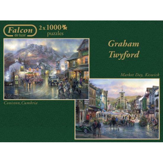 Falcon Coniston et Market Day Puzzle 2 x 1000 pièces