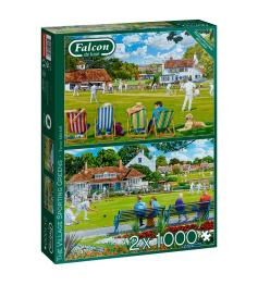 Falcon Sports sur l'herbe Puzzle 2 x 1000 pièces