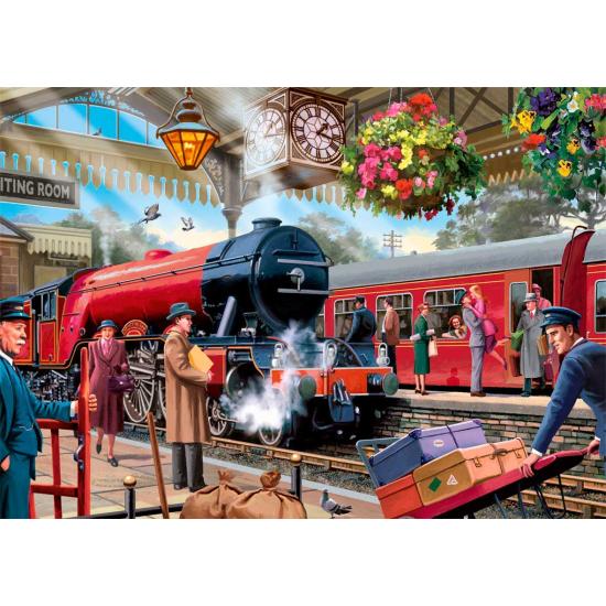 Faucon qui attend sur la plateforme Puzzle 1000 pièces