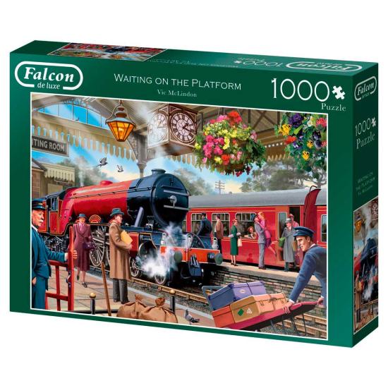 Faucon qui attend sur la plateforme Puzzle 1000 pièces