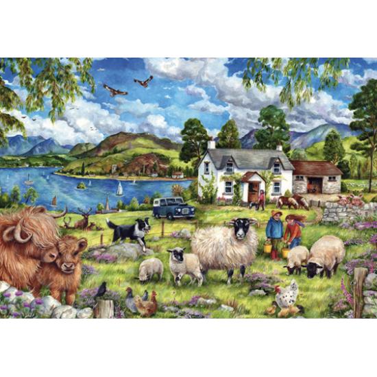 Falcon Farm dans les montagnes Puzzle 500 pièces