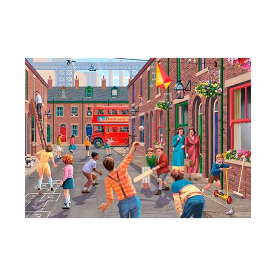 Puzzle Faucon jouant dans la rue 2 x 500 pièces