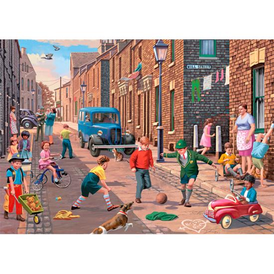 Puzzle Faucon jouant dans la rue 2 x 500 pièces